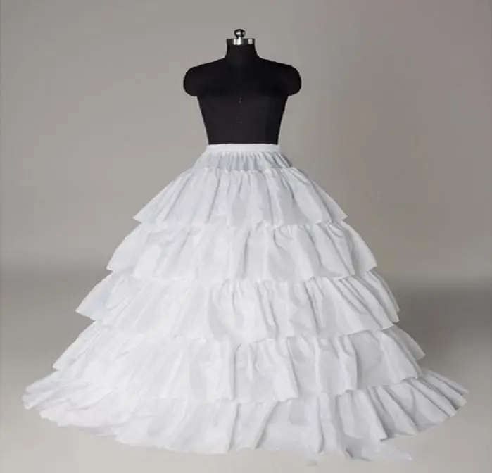 

Four Hoops Five Layers Petticoats Slip Bridal Crinoline For Ball Gown Quinceanera Wedding Prom Dresses Underskirt