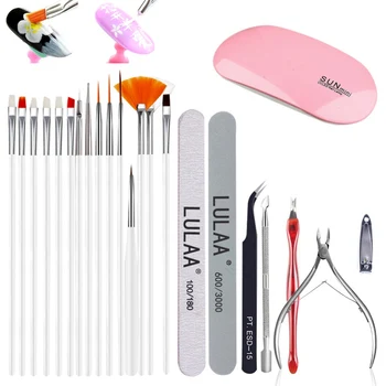

NEW 9pcs Nail Cutter Professional Stainless Steel Scissors Nail Gel Polish Kit Nail Art Cuticle Tools Nail Clipper Manicure Set