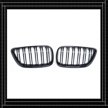 

1 Pair 2-Slat Top quality ABS/Carbon fiber Auto Front Grille For 2 Series F22 F23 Car Kidney Grills 2014-2016