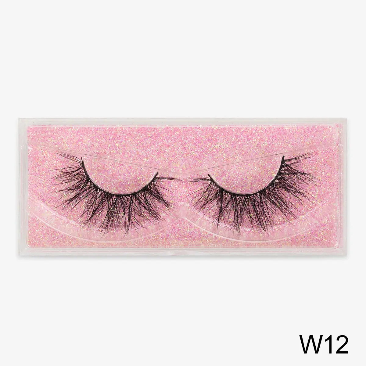 SEXYSHEEP Mink Lashes 3D Mink Eyelashes Cruelty free Lashes Handmade Reusable Natural Eyelashes Popular False Lashes Makeup - Color: W12