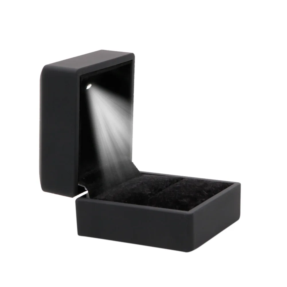 

LED Lighted Earring Ring Gift Box Wedding Engagement Ring Jewelry Display New Y4QB