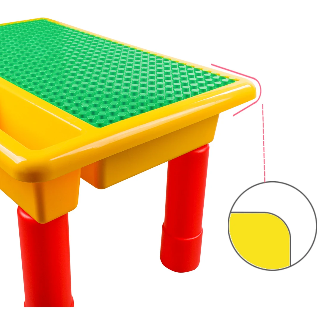  Children Large Particles Multi-Functional Portable Table Building Blocks Study Table Early Educatio