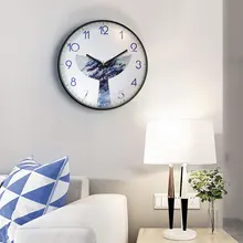 Диаметр 35,5 см креативные Современные часы с подвеской спальня немой индивидуальные настенные часы кварцевые часы Fine Borde домашний декор