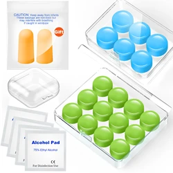 Bouchons d'oreille en Silicone, 18 pièces, Anti bruit, pour sommeil, ronflement, oreillettes, Anti bruit, pour sommeil, réduction du bruit, protection auditive, voyage 
