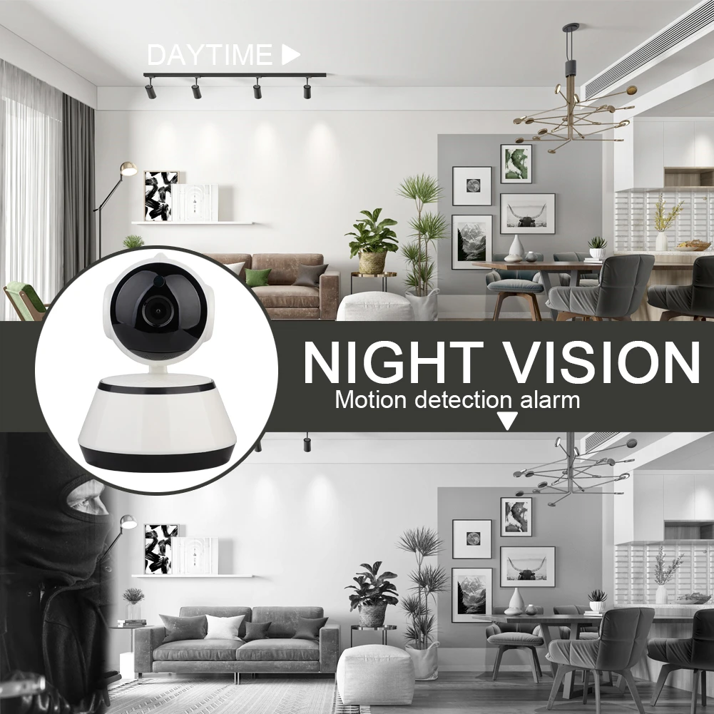 720P Wireless Mini IP Camera Move Detection Infrared Night Vision Home Security Surveillance Wifi Camera Cloud Service