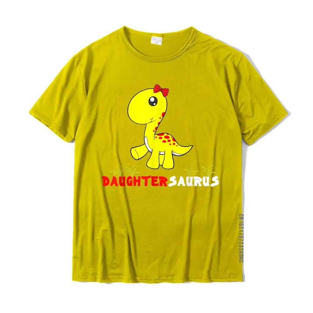 Europe Tshirts On Sale O-Neck Summer 100% Cotton Fabric Men Tops Shirt Custom Short Sleeve Clothing Shirt Drop Shipping Daughtersaurus Shirt Dinosaur Girl Daughter Saurus T-Shirt__MZ20366 yellow