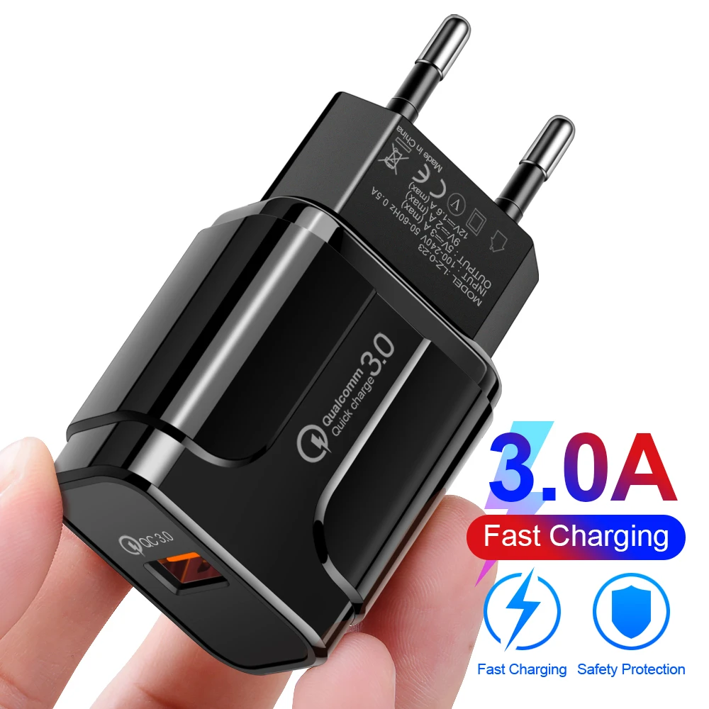 Универсальное быстрое зарядное устройство для телефона IPSKY 18 Вт QC 3 0 USB А дорожный