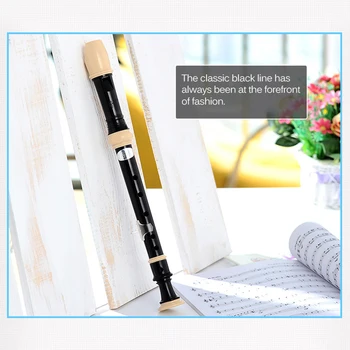 

8-Hole Soprano Recorder Clarinet Professional Sound Easy Adjustable Food Grade ABS Non-Toxic Eight Hole Treble Flute Black