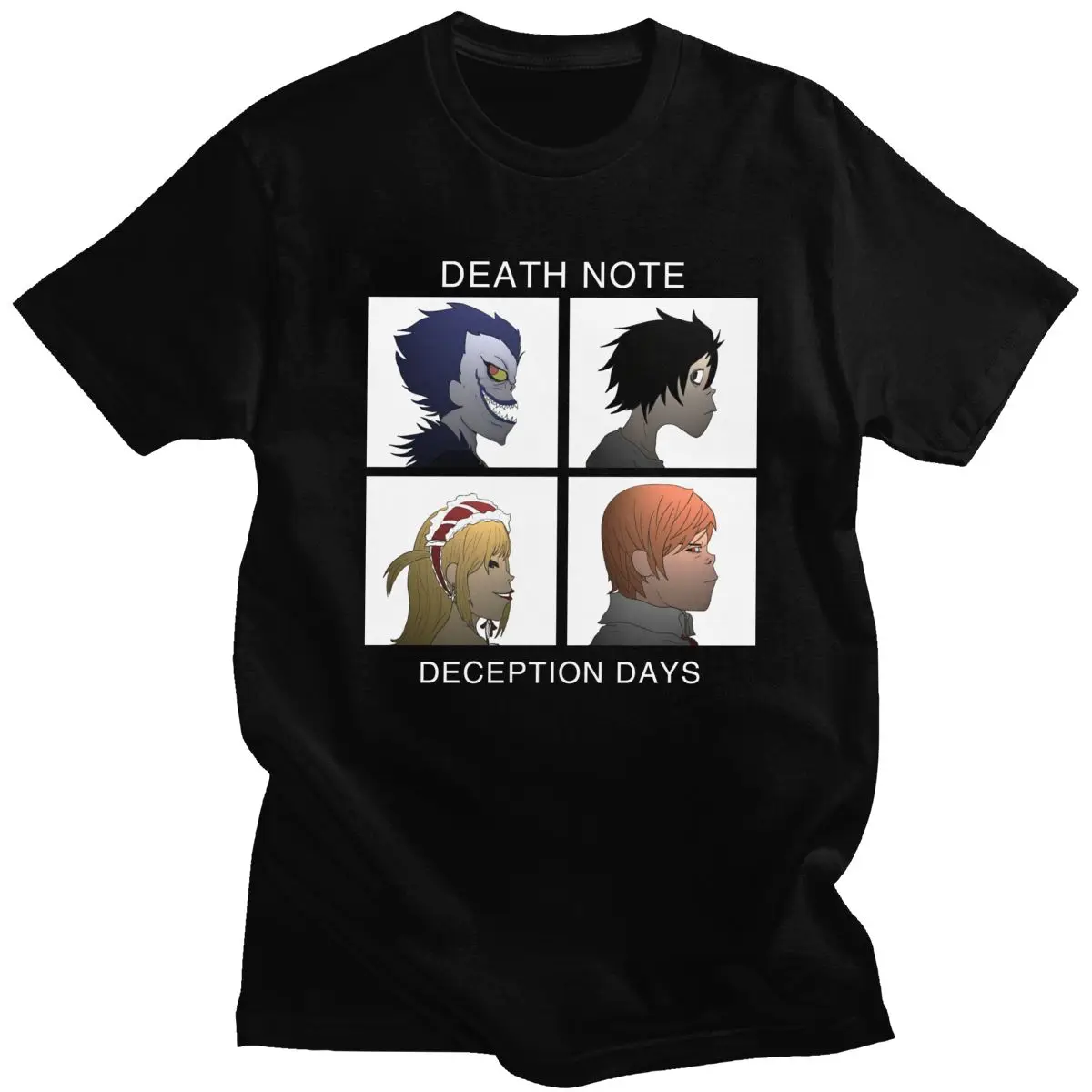 Забавная футболка с надписью Death Note Мужская хлопковая изображением аниме манги