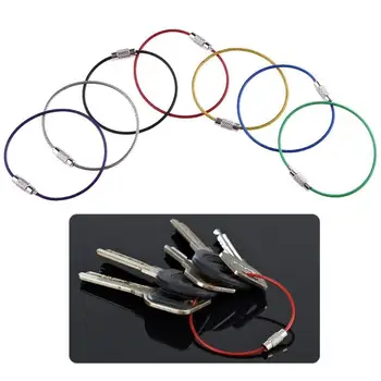 

Durable Stainless Steel Wire Rope Colorful Keychain Cable Rope Key Holder Tool Unisex Keyfob Accessories Pendant Tool