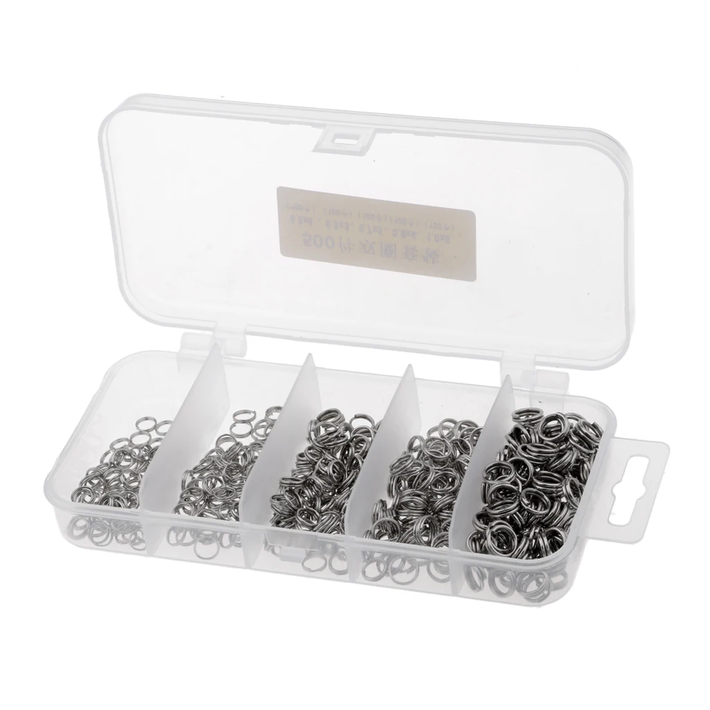 500pcs Heavey Duty Split Rings Fishing Solid Stainless Steel Double