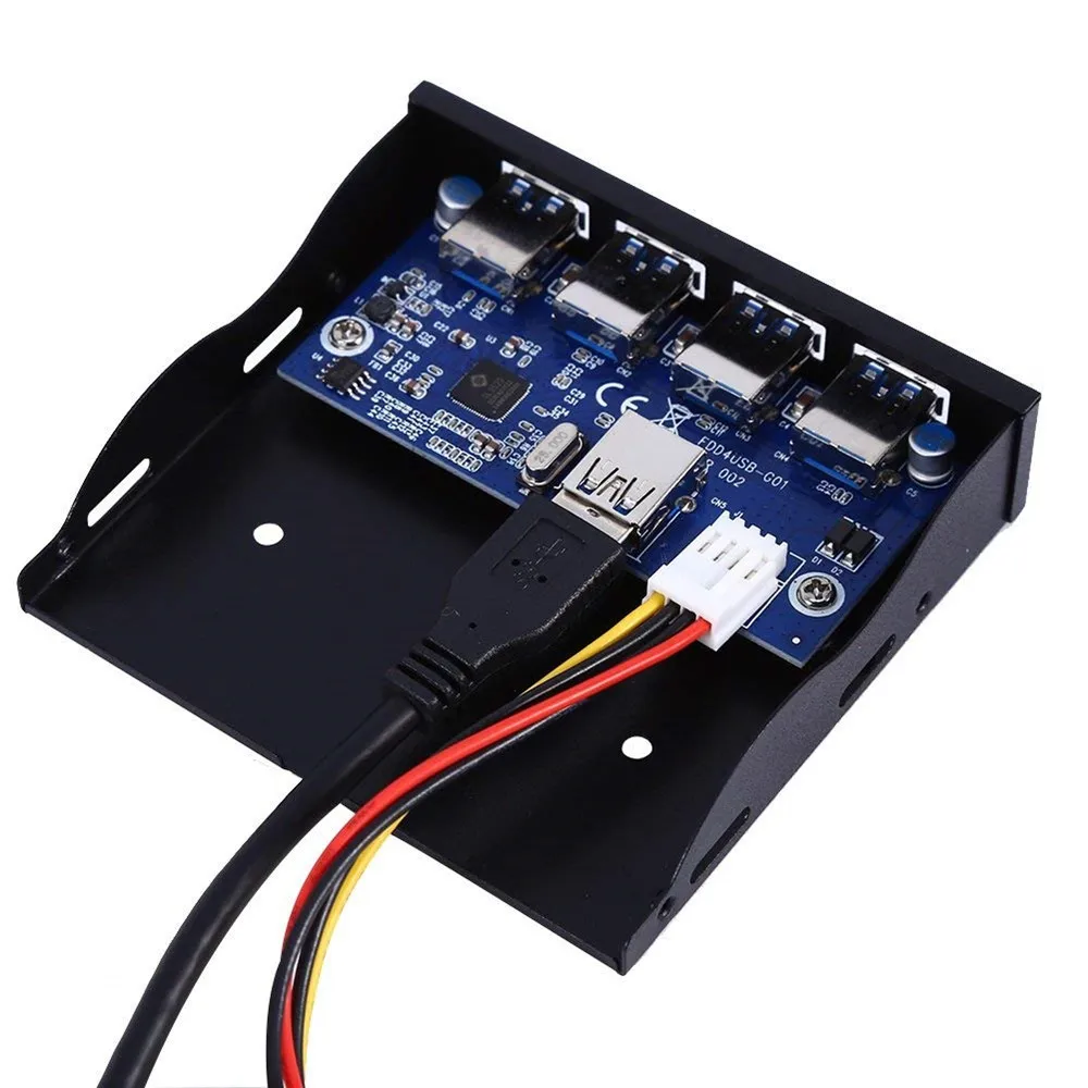 Металлическая передняя панель usb хаб с 4 портами USB 3 0 5 дюймовый разъем питания SATA