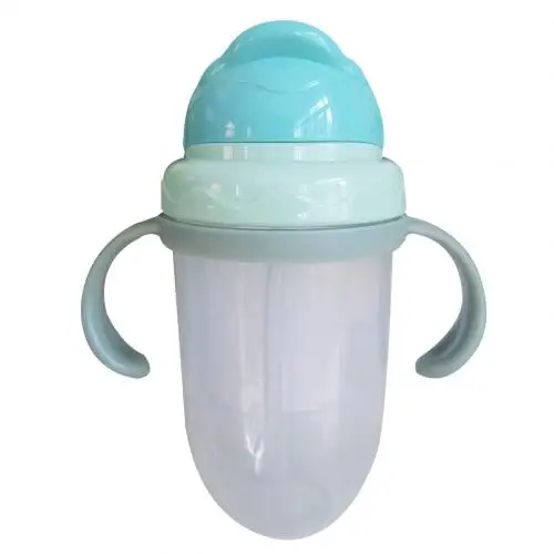 Mint Green 250 мл детская чашка с трубочкой герметичная Питьевая модная бутылка соломенная детская бутылка детская обучающая кружка с ручками Детская школьная Питьевая - Color: Mint Green