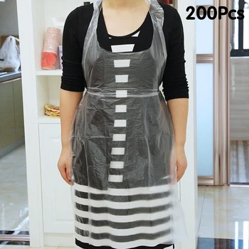 

Disposable Aprons 200 Pieces Aprons Disposable Apron Quality Hammered Transparent