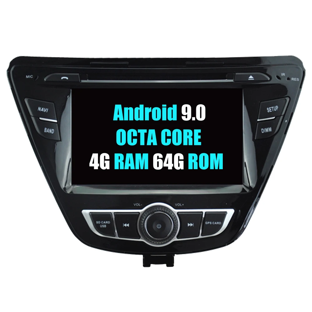 Cheap RoverOne Car Multimedia Player For Hyundai Elantra 2014 2015 2016 Android 9.0 Autoradio Bluetooth DVD Radio GPS Navigation 2