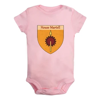 

Game of Thrones House Martell of Sunspear Unbowed Unbent Unbroken Newborn Baby Girl Boys Clothes Short Sleeve Romper Outfits