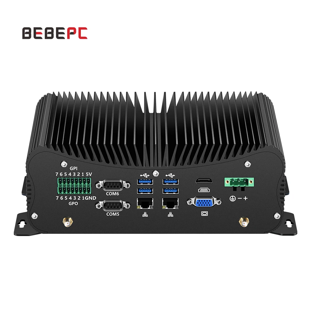 산업용 미니 PC 2 * DDR4 인텔 코어 i7 10510U 8550U i5 10210U 4G 모듈, HD GPIO 6 COM 4 RS485 Windows 10 팬리스 컴퓨터