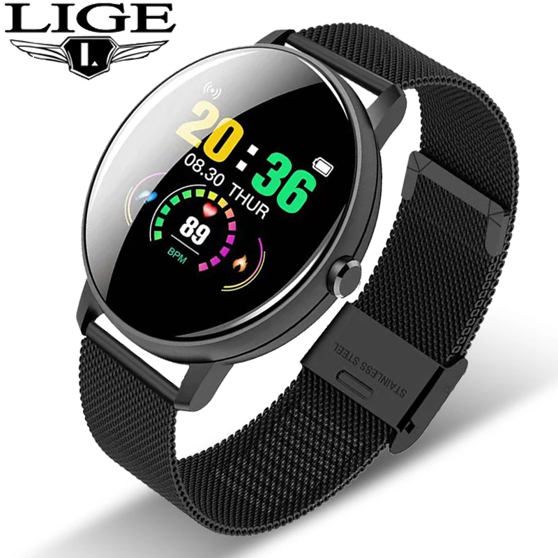 

LIGE 2020 Women Smart watch Sports multifunction Heart rate and blood pressure monitor SmartWatch Men Waterproof for Android ios