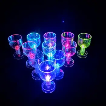 

50ml LED Flashing Color Change Water Activated Light up Beer Whisky Drink Cup Smooth design drink glass cocktail party novelty