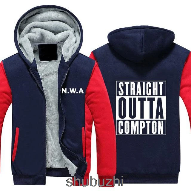 

Straight Outta Compton NWA Thicken Hoodie Hip Hop TUPAC LEGEND DESIGN Warm Fleece Zipper Coat Hoodie