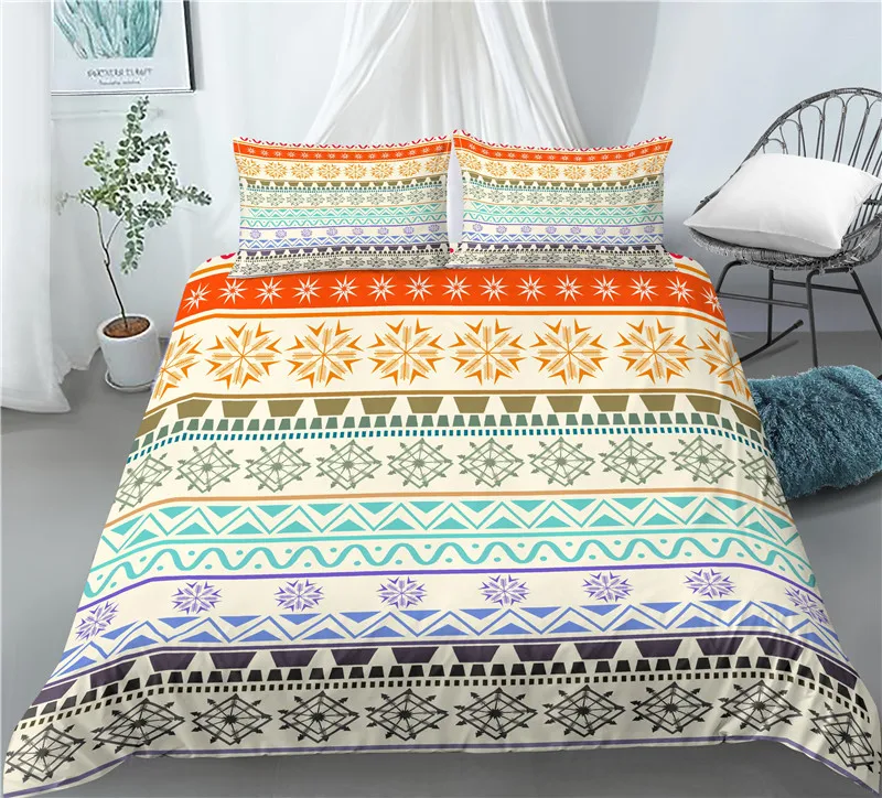 Home Living Luxury 3D Bohemia Print 2/3Pcs Comfortable Duvet Cover PillowCase Bedding Sets EU/US/AU Size