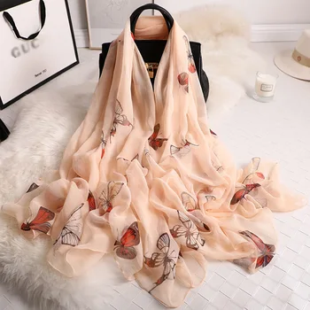 

China best sell brand summer elegant women silk scarf fashion print foulard ladies muffler and wraps pashmina muffler hijabs