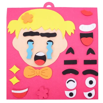 

Educational Toy Early Childhood Learning Facial Expression Funny Cloth Fabric Figures Handcraft Emotion Change Gifts DIY Toys