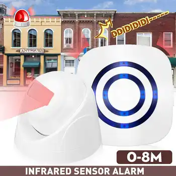 

Wireless Doorbell 8m Welcome Alarm Doorbell PIR Store Shop Entry Motion Sensor Bell Alarm 36 Songs Adjustable with Night Light
