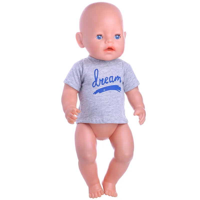 Doll Clothes T-shirts Handmade Accessories Fit 18 Inch American Girl Doll,43Cm New Born Baby Doll,Our Generation Girl`s Gift