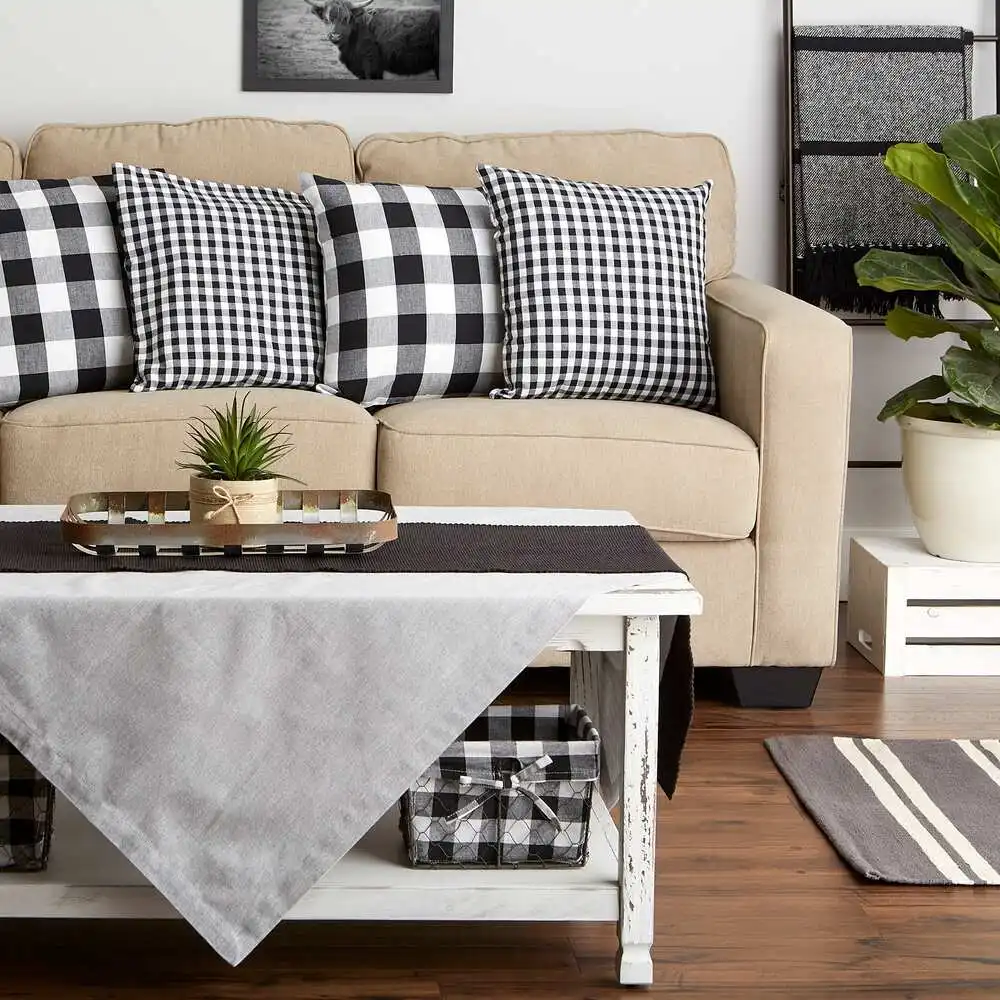 Buffalo Plaid Cushion Cover Cotton 