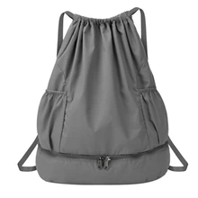 Большая емкость Пляжная сумка для хранения спорта Йога отсек на шнурке сухой влажный разделенный Водонепроницаемый Пляжный дорожный спортивный рюкзак