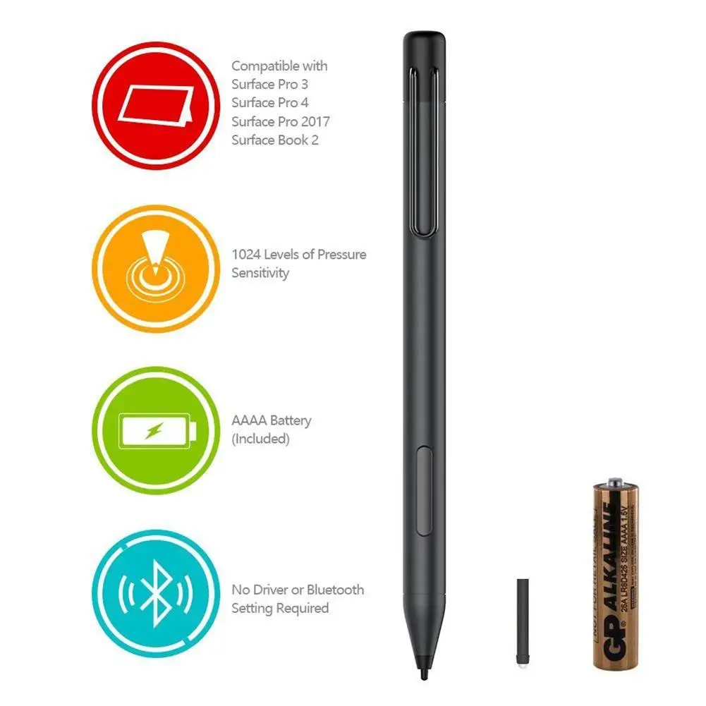 Активный стилус сенсорная ручка Смарт емкость карандаш для microsoft Surface 3 4 Pro/ASUS/hp/SONY VAIO Z/acer Nitro 5 Spin