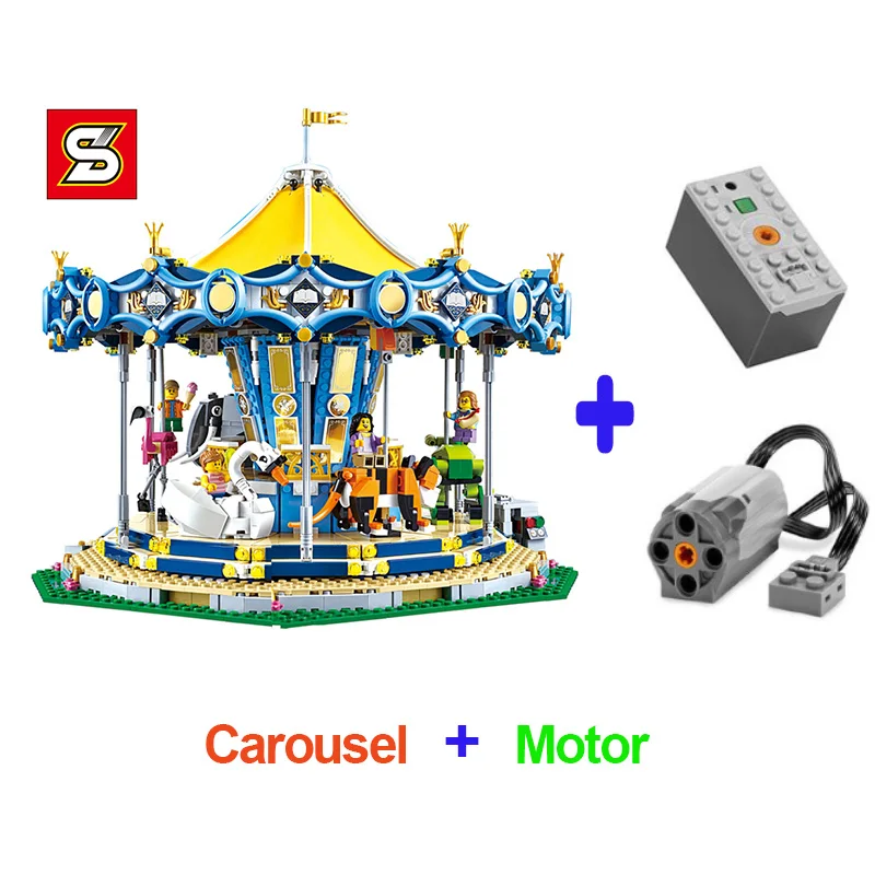 

1219 Creator City Street Carousel Building Blocks bricks Toys DIY Kid's Toys as Birthday Gifts Compatible legoingLYS 10257
