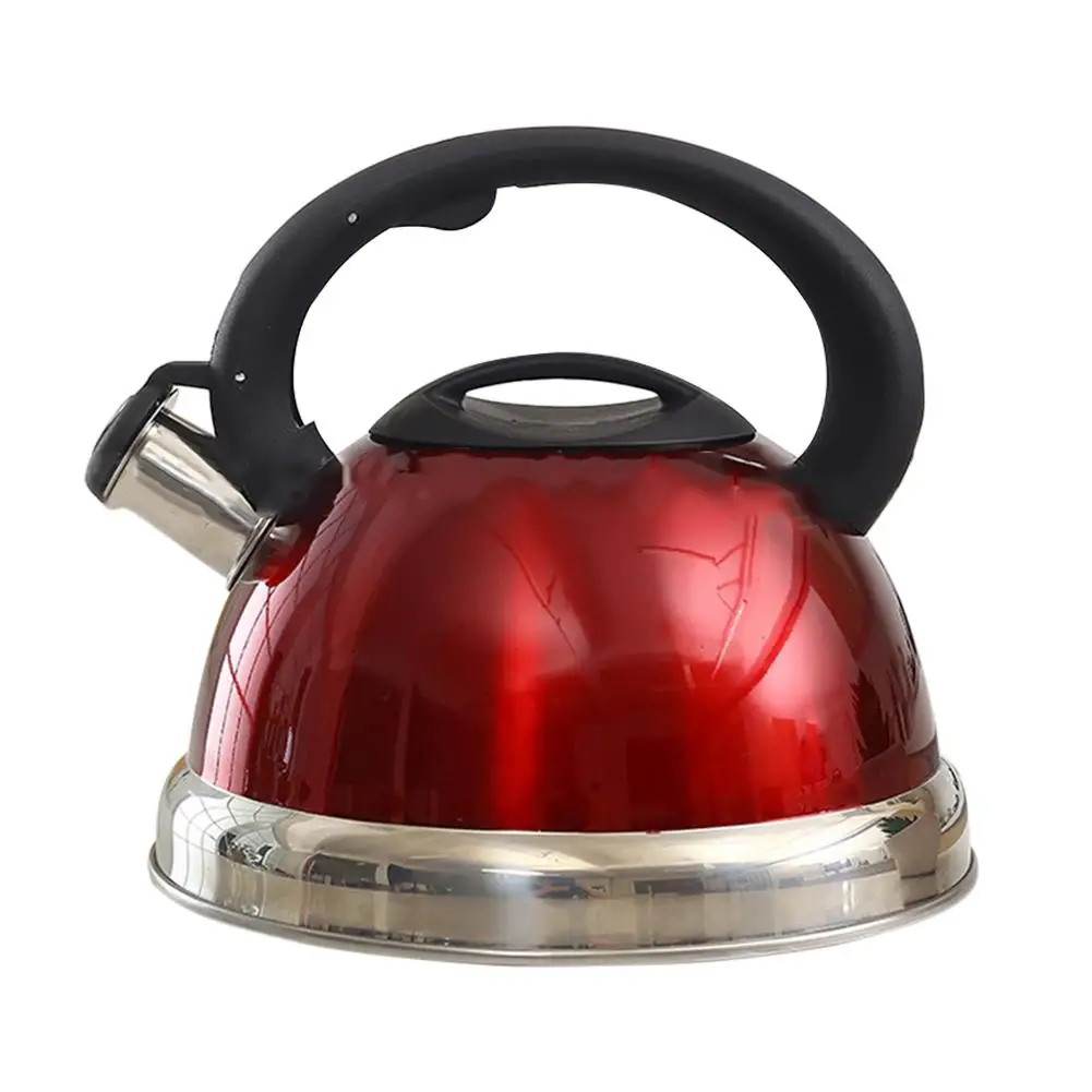 3L Stainless Steel Whistling Tea Kettle Food Grade Tea Pot With Heat-Proof Handle- Stovetop Suitable For All Heat Sources