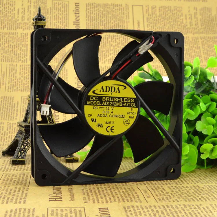 Для Taiwan xixie ADDA 1225 12V 0.33A AD1212MB-A71GL Вентилятор охлаждения шасси