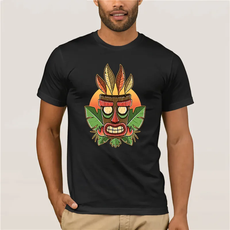 Мужские футболки Tiki заката индивидуальная бандикут tiki маска оригинальный житель