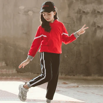 

YourSeason Teen Girls Winter Autumn Clothes Set 2020 Kids Casual Sweatshirt And Long Trouser Cotton Fashion Two Piece Suit