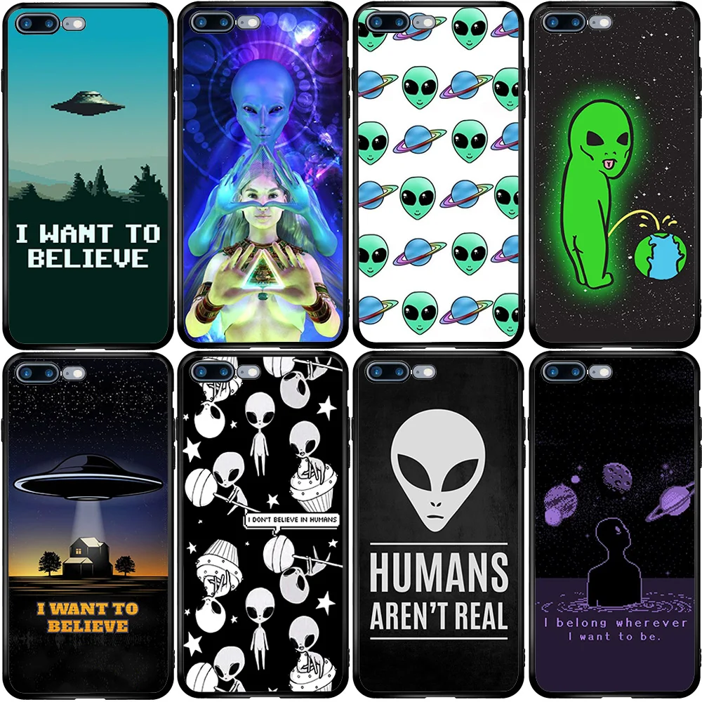 Phone Case for iPhone 5 5s SE 2020 6 6S 7 8 XS XR 11 12 Oneplus 3 5T 6T 7T Pro Max Plus UFO Alien | Мобильные телефоны и