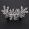 Silver Color Pearl Crystal Wedding Hair Combs Hair Accessories for Bridal Flower Headpiece Women Bride Hair ornaments Jewelry ► Photo 2/6