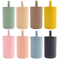 2021 New Design 8 Colors Eco-Friendly Infant Feeding Cup With Straw Waterproof Sippy Cup Baby Drinking Bottles Baby Stuff 1