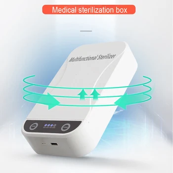 

Portable UV Sterilizer Box Phone Mask Cleaner Personal Sanitizer UV Ozone Disinfection Cabinet UV Light Lamp USB Charging Box