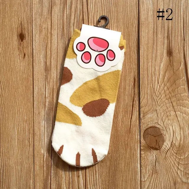 1 pair New Lady Girls Summer Winter Candy Color Kawaii Cartoon Cute Cats Paw Kitty Claws Ankle Short Socks beautiful girls socks 2