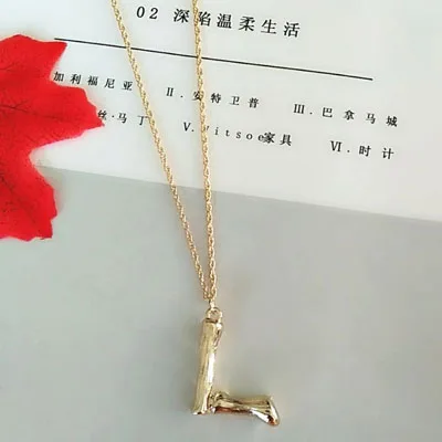 26 буквенная вешалка ketting gouden hamer metaal A-Z eerste minimalistische mode вешалка Twist ketting sieraden