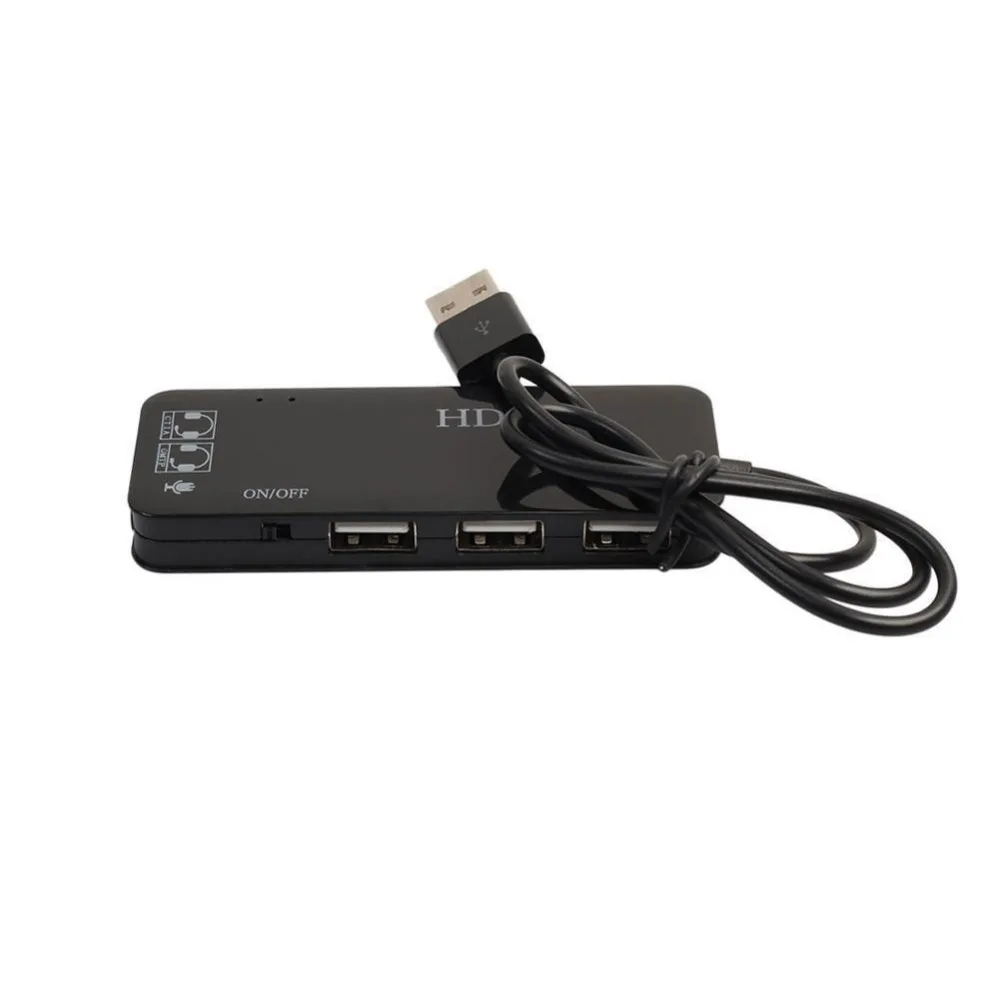 Многофункциональный 3 порта USB 2,0 зарядное устройство концентратор с стерео наушниками и микрофоном W/7.1CH адаптер звуковой карты