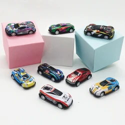 Graffiti mini coche de bolsillo de aleación Juguetes para niños Vehículos de potencia de inercia Bebé Niños Súper Coches Regalo de Navidad