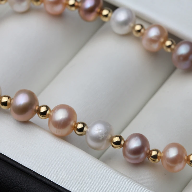 Beautiful Multi Color Adjustable Natural Freshwater Pearl Charm Women Fine Jewelry Party Anniversary Wedding Gift