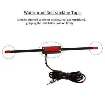 

48-860MHZ Windshield Car AM FM Radio Antenna Signal Amplifier Booster 12V Universal Antena