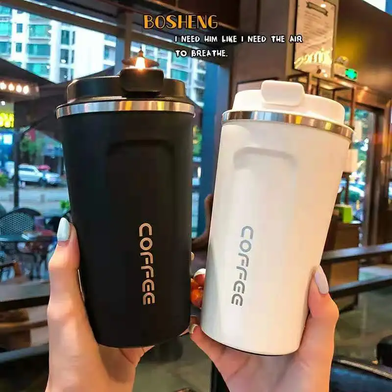 YRPcoffee Кружка 380 мл/500 мл термо чашка 304 нержавеющая сталь с крышкой Авто