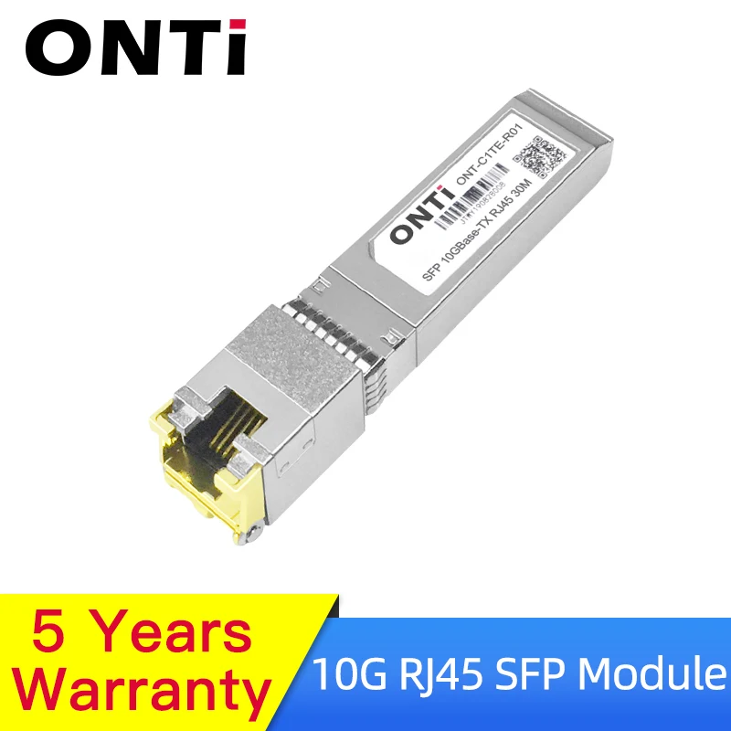 ONTi 10G RJ45 медный SFP модуль 10GBase-Tx Ethernet Gpon Olt Волоконно-Оптический FTTH совместимый с Cisco/Mikrotik коммутатор 30 м