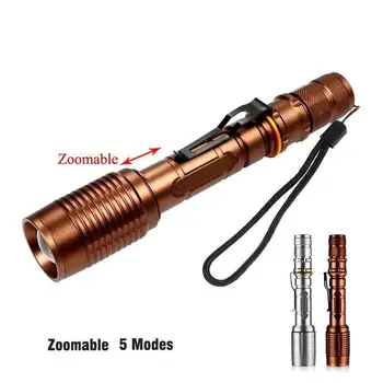 

Zoomable 500LM T6 LED Flashlights Lamp Light 18650 Battery Focus Torch Led Torch Torch Flashlight Led Flashlight Torch